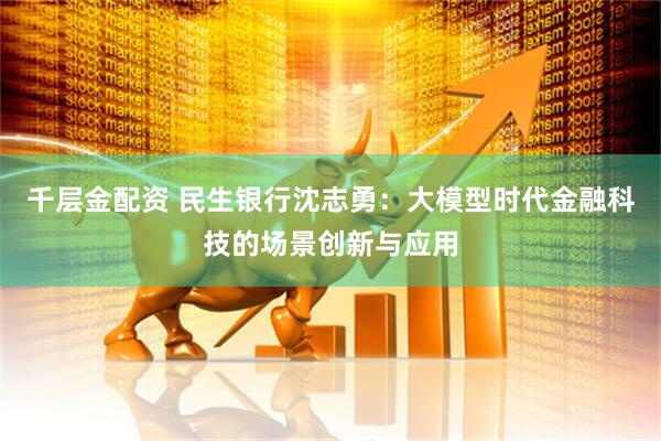 千层金配资 民生银行沈志勇：大模型时代金融科技的场景创新与应用