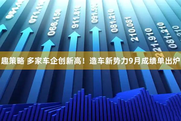 趣策略 多家车企创新高！造车新势力9月成绩单出炉