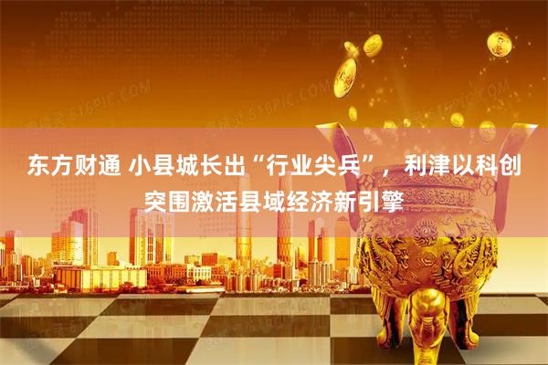 东方财通 小县城长出“行业尖兵”，利津以科创突围激活县域经济新引擎